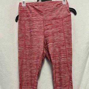 RED HEATHERED LEGGINGS
